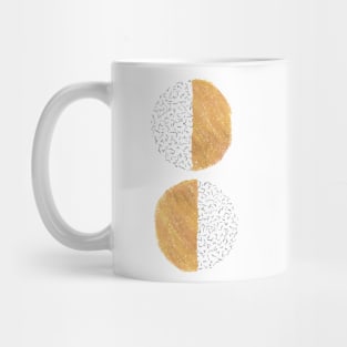 Rust orange mid century abstract circles Mug